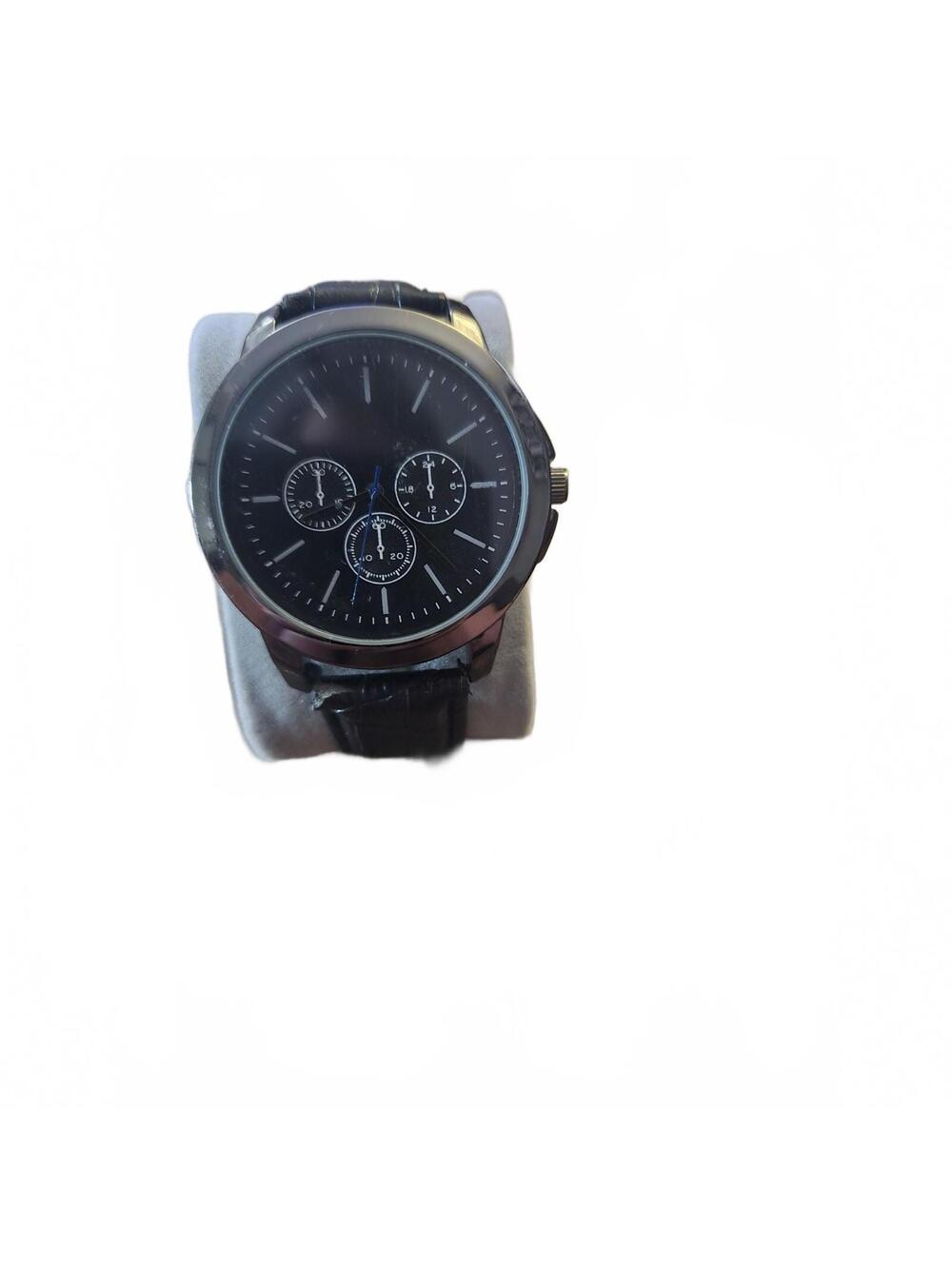 George Men’s Watch Black Leather Band Needs New Battery